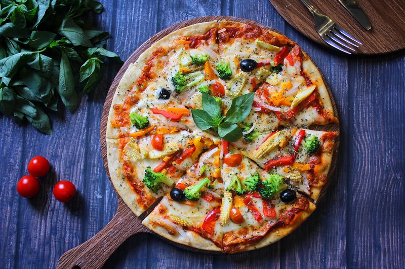 Prosciutto e Arugula gourmet pizza with Italian ham