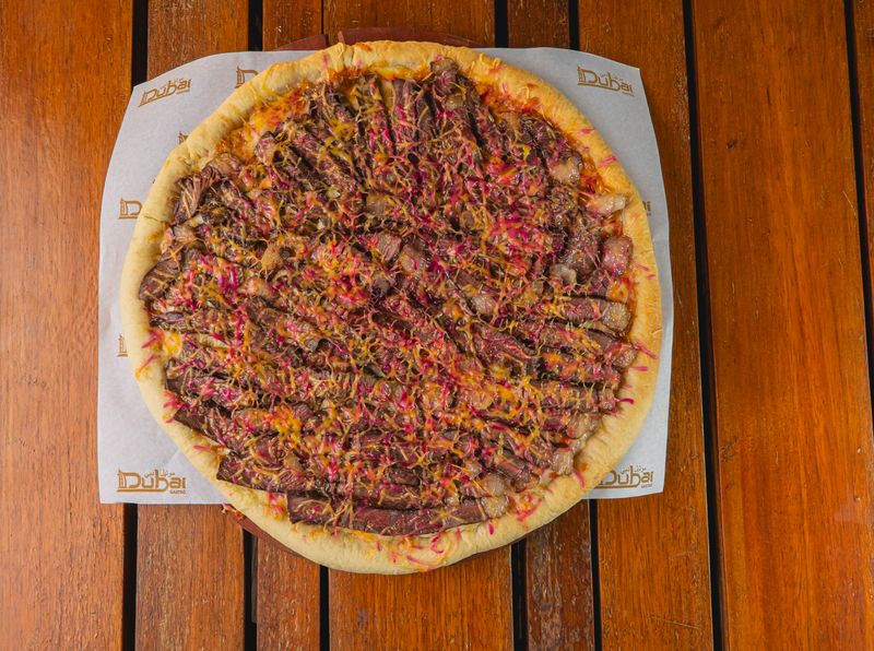 Vegan Roasted Veggie pizza with plant-based cheese